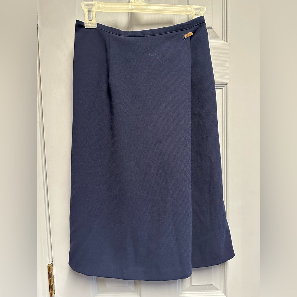 Jaclyn Smith Classic Navy A-Line Skirt